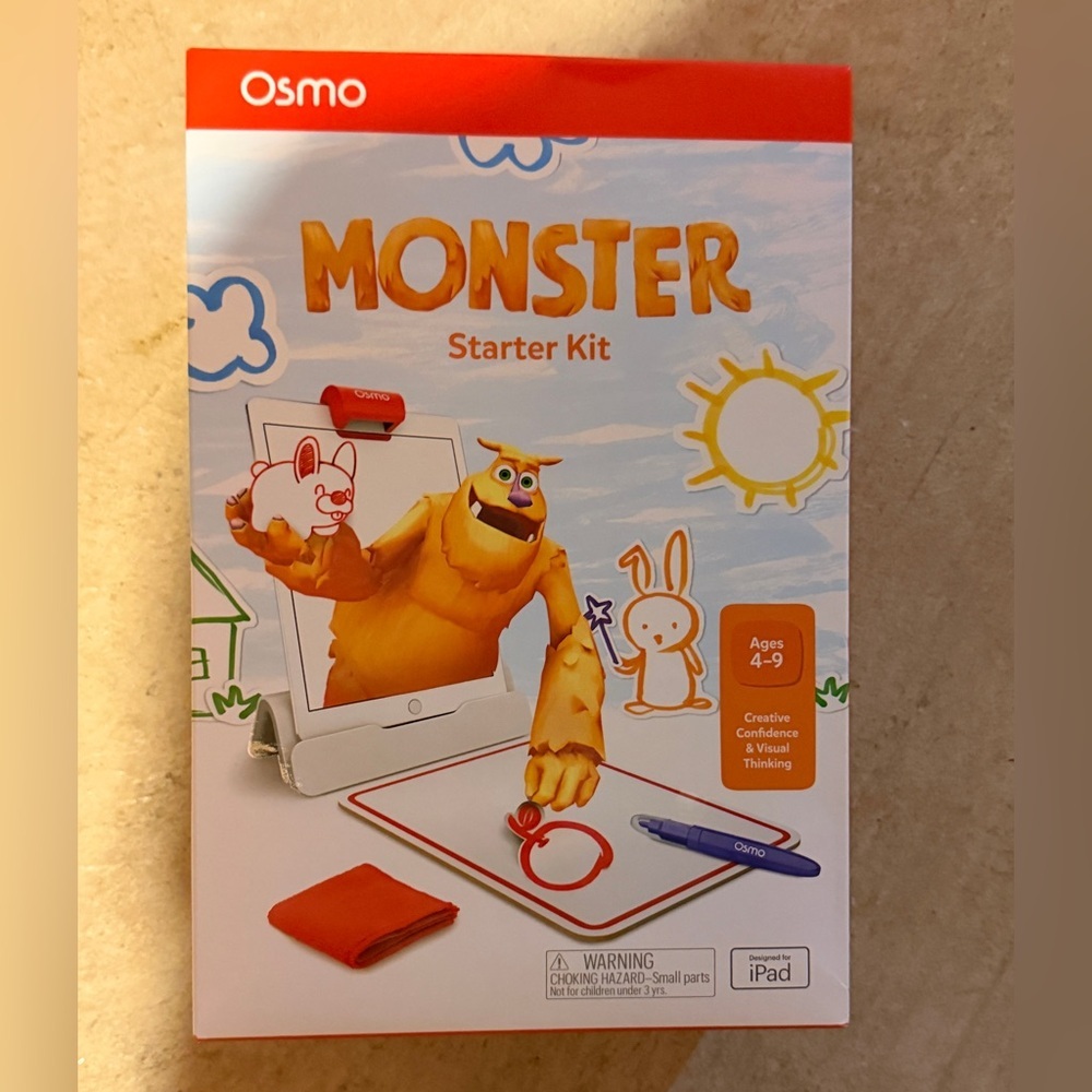 Osmo Monster Starter Kit for‎ iPad Ages 4-9 Creative Drawing Game 901-00052 NEW